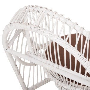 71130 ΠΟΛΥΘΡΟΝΑ ENTROPY HM9840.02 RATTAN ΛΕΥΚΟ ΜΕ ΚΑΦΕ ΜΑΞΙΛΑΡΙ 80x97x85Υεκ.