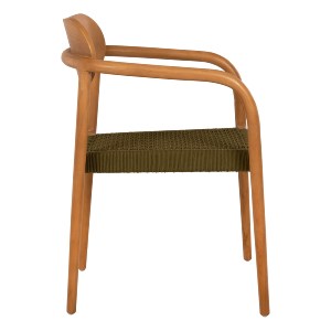 71146 ΠΟΛΥΘΡΟΝΑ OSLO HM9636.05 ΞΥΛΟ TEAK ΦΥΣΙΚΟ & ΠΡΑΣΙΝΟ ΣΧΟΙΝΙ 55x54x80Yεκ.