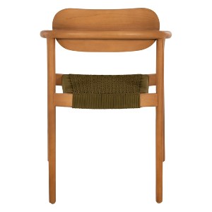 71146 ΠΟΛΥΘΡΟΝΑ OSLO HM9636.05 ΞΥΛΟ TEAK ΦΥΣΙΚΟ & ΠΡΑΣΙΝΟ ΣΧΟΙΝΙ 55x54x80Yεκ.