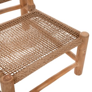 71257 ΚΑΡΕΚΛΑ LONDER HM5986 ΞΥΛΟ TEAK ΣΕ ΦΥΣΙΚΟ ΚΑΙ ΣΥΝΘΕΤΙΚΟ RATTAN 63x77x77Υεκ.