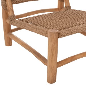 71257 ΚΑΡΕΚΛΑ LONDER HM5986 ΞΥΛΟ TEAK ΣΕ ΦΥΣΙΚΟ ΚΑΙ ΣΥΝΘΕΤΙΚΟ RATTAN 63x77x77Υεκ.