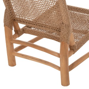 71257 ΚΑΡΕΚΛΑ LONDER HM5986 ΞΥΛΟ TEAK ΣΕ ΦΥΣΙΚΟ ΚΑΙ ΣΥΝΘΕΤΙΚΟ RATTAN 63x77x77Υεκ.