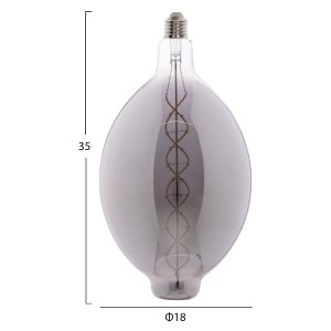 71281 ΛΑΜΠΤΗΡΑΣ LED FILAMENT 8W E27 3000K SMOKE DIMMABLE HM4051.03