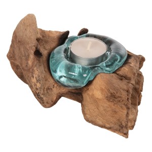 71385 ΕΠΙΤΡΑΠΕΖΙΟ ΔΙΑΚΟΣΜΗΤΙΚΟ ΓΙΑ ΚΕΡΙ (1 ΘΕΣH) HM4283 ΜΑΣΙΦ ΞΥΛΟ ΤΕΑΚ & ΓΥΑΛΙ-ΦΥΣΙΚΟ