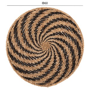 71487 ΔΙΑΚΟΣΜΗΤΙΚΟ ΤΟΙΧΟΥ ΣΤΡΟΓΓΥΛΟ HM7830.02 ΣΠΙΡΑΛ ΟΨΗ-SEAGRASS ΣΕ ΜΑΥΡΟ-ΦΥΣΙΚΟ Φ61x3εκ.