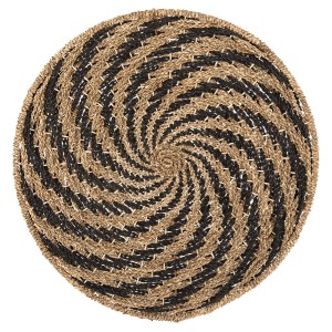 71487 ΔΙΑΚΟΣΜΗΤΙΚΟ ΤΟΙΧΟΥ ΣΤΡΟΓΓΥΛΟ HM7830.02 ΣΠΙΡΑΛ ΟΨΗ-SEAGRASS ΣΕ ΜΑΥΡΟ-ΦΥΣΙΚΟ Φ61x3εκ.