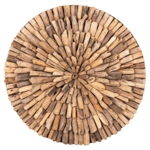 71505 ΔΙΑΚΟΣΜΗΤΙΚΟ ΤΟΙΧΟΥ ΣΤΡΟΓΓΥΛΟ CHIIKI HM4298 DRIFTWOOD ΣΕ ΦΥΣΙΚΟ Φ60 εκ.