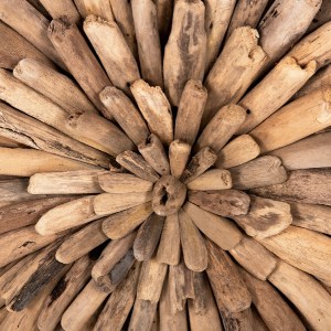 71505 ΔΙΑΚΟΣΜΗΤΙΚΟ ΤΟΙΧΟΥ ΣΤΡΟΓΓΥΛΟ CHIIKI HM4298 DRIFTWOOD ΣΕ ΦΥΣΙΚΟ Φ60 εκ.