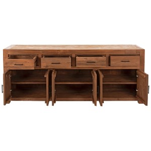 71576 ΜΠΟΥΦΕΣ GRAYSON HM9802 ΑΝΑΚΥΚΛΩΜΕΝΟ ΞΥΛΟ TEAK ΣΕ ΦΥΣΙΚΟ 220x50x90Υεκ.