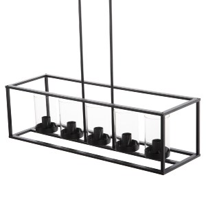 71637 ΦΩΤΙΣΤΙΚΟ ΟΡΟΦΗΣ ΚΡΕΜΑΣΤΟ HM4082 ΜΑΥΡΟ ΜΕΤΑΛΛΟ ΚΑΙ ΓΥΑΛΙ 80x25x23,5-85Yεκ.