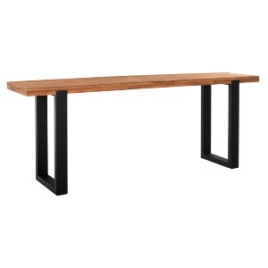 71676 ΚΟΝΣΟΛΑ SHIRE HM9800 ΑΝΑΚΥΚΛΩΜΕΝΟ ΞΥΛΟ TEAK-ΜΑΥΡΕΣ ΜΕΤΑΛΛΙΚΕΣ ΒΑΣΕΙΣ 240x50x90Yεκ