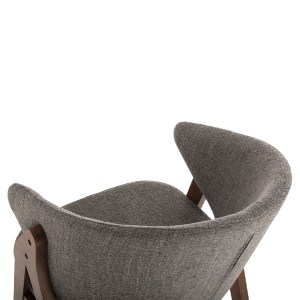 71691 ΚΑΡΕΚΛΑ HANA HM9746.02 RUBBERWOOD ΣΕ ΚΑΡΥΔΙ ΧΡΩΜΑ-ΓΚΡΙ ΥΦΑΣΜΑ 55x60x84Yεκ.