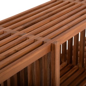 71740 ΚΟΝΣΟΛΑ TV NYA HM9831 ΜΑΣΙΦ ΞΥΛΟ TEAK ΣΕ ΦΥΣΙΚΟ ΧΡΩΜΑ 130x29,5x46Υ εκ.