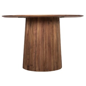 71795 ΤΡΑΠΕΖΙ ΤΡΑΠΕΖΑΡΙΑΣ ΣΤΡΟΓΓΥΛΟ GROOT HM9684 ΜΑΣΙΦ ΞΥΛΟ ΑΚΑΚΙΑΣ ΣΕ ΦΥΣΙΚΟ Φ120x79Υεκ