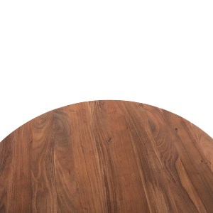 71795 ΤΡΑΠΕΖΙ ΤΡΑΠΕΖΑΡΙΑΣ ΣΤΡΟΓΓΥΛΟ GROOT HM9684 ΜΑΣΙΦ ΞΥΛΟ ΑΚΑΚΙΑΣ ΣΕ ΦΥΣΙΚΟ Φ120x79Υεκ