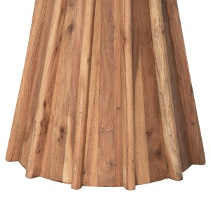 71826 ΤΡΑΠΕΖΙ ΤΡΑΠΕΖΑΡΙΑΣ ΣΤΡΟΓΓΥΛΟ DRAXX HM9687 ΜΑΣΙΦ ΞΥΛΟ ΑΚΑΚΙΑΣ-ΕΠΙΦΑΝΕΙΑ ΜΑΥΡΟ ΜΑΡΜΑΡΟ Φ120x76Υεκ