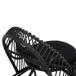 71853 ΠΟΛΥΘΡΟΝΑ ENTROPY HM9840.03 ΦΥΣΙΚΟ RATTAN ΜΕ ΜΑΞΙΛΑΡΙ-ΜΑΥΡΟ 80x97x85Υεκ.