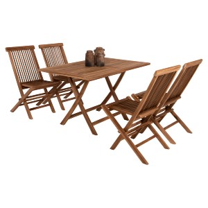 71902 ΣΕΤ ΤΡΑΠΕΖΑΡΙΑΣ ΕΞΩΤ. ΧΩΡΟΥ 5ΤΜΧ KENDALL HM11955 ΜΑΣΙΦ ΞΥΛΟ TEAK ΦΥΣΙΚΟ