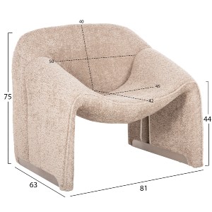 71920 ΠΟΛΥΘΡΟΝΑ SPINER HM9599.08 ΜΠΕΖ ΜΠΟΥΚΛΕ ΥΦΑΣΜΑ 81x64x74Υεκ.