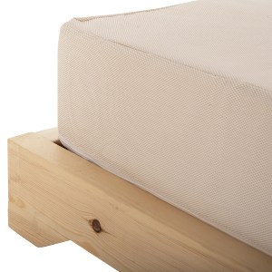 71982 ΞΑΠΛΩΣΤΡΑ IKARIA ΜΕ ΠΟΔΙ HM10623.02 ΠΕΥΚΟ ΣΕ ΦΥΣΙΚΟ-ΜΠΕΖ TEXTILEΝΕ-ΜΑΞΙΛΑΡΙ 20εκ.