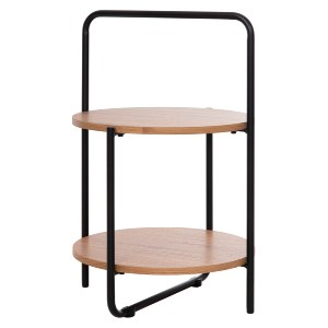 72113 ΒΟΗΘΗΤΙΚΟ ΤΡΑΠΕΖΙ SYLO HM9618.01 MDF ΣΕ ΦΥΣΙΚΟ-ΜΑΥΡΟ ΜΕΤΑΛΛΟ Φ44x66Υεκ.