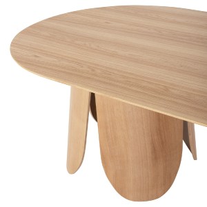 72310 ΤΡΑΠΕΖΙ ΟΒΑΛ DENTY HM9611.01 MDF ΜΕ ΚΑΠΛΑΜΑ ΔΡΥΟΣ-ΦΥΣΙΚΟ ΟΑΚ 240x120x75Υεκ.