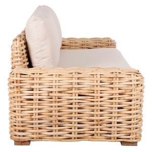72315 ΚΑΝΑΠΕΣ 2-ΘΕΣΙΟΣ TROPEL HM9809 ΞΥΛΟ MANGO-RATTAN ΦΥΣΙΚΟ-ΛΕΥΚΑ ΜΑΞΙΛΑΡΙΑ 192x88x70-85Υεκ.