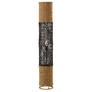 72397 ΦΩΤΙΣΤΙΚΟ ΔΑΠΕΔΟΥ HM4342 ΜΕΤΑΛΛΟ-PAPER ROPE ΣΕ ΜΠΕΖ ΑΜΜΟΥ-ΜΑΥΡΟ Φ20X120Υεκ.