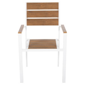 72420 ΠΟΛΥΘΡΟΝΑ ΑΛΟΥΜΙΝΙΟΥ SAGA HM5981.01 ΛΕΥΚΗ-POLYWOOD ΣΕ ΦΥΣΙΚΟ 55x55x86Υεκ.