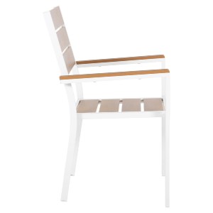 72420 ΠΟΛΥΘΡΟΝΑ ΑΛΟΥΜΙΝΙΟΥ SAGA HM5981.01 ΛΕΥΚΗ-POLYWOOD ΣΕ ΦΥΣΙΚΟ 55x55x86Υεκ.