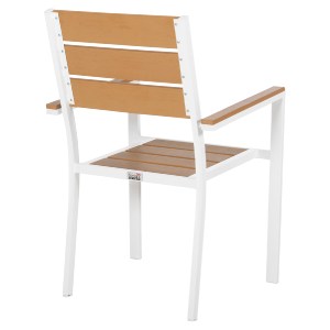 72420 ΠΟΛΥΘΡΟΝΑ ΑΛΟΥΜΙΝΙΟΥ SAGA HM5981.01 ΛΕΥΚΗ-POLYWOOD ΣΕ ΦΥΣΙΚΟ 55x55x86Υεκ.