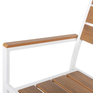 72420 ΠΟΛΥΘΡΟΝΑ ΑΛΟΥΜΙΝΙΟΥ SAGA HM5981.01 ΛΕΥΚΗ-POLYWOOD ΣΕ ΦΥΣΙΚΟ 55x55x86Υεκ.
