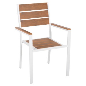 72420 ΠΟΛΥΘΡΟΝΑ ΑΛΟΥΜΙΝΙΟΥ SAGA HM5981.01 ΛΕΥΚΗ-POLYWOOD ΣΕ ΦΥΣΙΚΟ 55x55x86Υεκ.