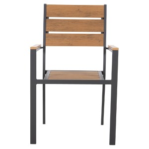 72423 ΠΟΛΥΘΡΟΝΑ ΑΛΟΥΜΙΝΙΟΥ SAGA HM5981.03 ΑΝΘΡΑΚΙ-POLYWOOD ΣΕ ΦΥΣΙΚΟ 55x55x86Υεκ.