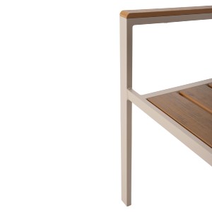 72424 ΠΟΛΥΘΡΟΝΑ ΑΛΟΥΜΙΝΙΟΥ SAGA HM5981.04 ΣΑΜΠΑΝΙ-POLYWOOD ΣΕ ΦΥΣΙΚΟ 55x55x86Υεκ.
