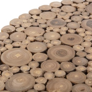 72435 ΤΡΑΠΕΖΙ ΣΑΛΟΝΙΟΥ ΣΤΡΟΓΓΥΛΟ COOTER HM9864 ΚΛΑΔΙΑ TEAK-ΦΥΣΙΚΟ Φ60,5x46Υεκ.