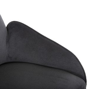 72450 ΠΟΛΥΘΡΟΝΑΚΙ SHAI HM9844.03 ΓΚΡΙ ΥΦΑΣΜΑ-ΜΑΥΡΗ ΜΕΤΑΛΛΙΚΗ ΒΑΣΗ 61x63x93Υεκ.