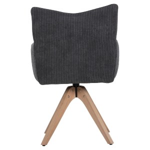 72463 ΠΟΛΥΘΡΟΝΑΚΙ QUILL HM9843.03 ΓΚΡΙ ΥΦΑΣΜΑ-ΞΥΛΟ ΟΞΙΑΣ ΠΟΔΙΑ 61x57,5x91Υεκ.