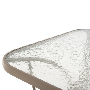 72488 ΤΡΑΠΕΖΙ BRUNO 149,5x89,5x72Υεκ. ΜΕΤΑΛΛΙΚΟ ΣΑΜΠΑΝΙ ΜΕ ΤΡΥΠΑ ΟΜΠΡΕΛΑΣ Φ38mm HM5145.14