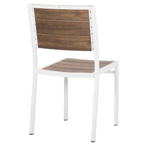 72533 ΚΑΡΕΚΛΑ ΑΛΟΥΜΙΝΙΟΥ SAGA HM6063.01 ΛΕΥΚΗ ΜΕ POLYWOOD 46x52x86Υεκ.
