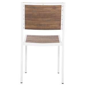 72533 ΚΑΡΕΚΛΑ ΑΛΟΥΜΙΝΙΟΥ SAGA HM6063.01 ΛΕΥΚΗ ΜΕ POLYWOOD 46x52x86Υεκ.