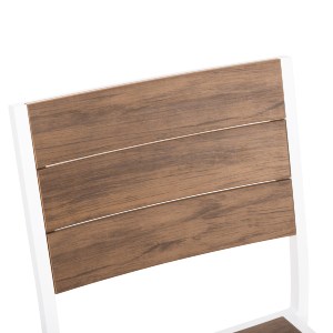 72533 ΚΑΡΕΚΛΑ ΑΛΟΥΜΙΝΙΟΥ SAGA HM6063.01 ΛΕΥΚΗ ΜΕ POLYWOOD 46x52x86Υεκ.