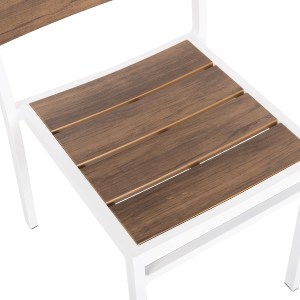 72533 ΚΑΡΕΚΛΑ ΑΛΟΥΜΙΝΙΟΥ SAGA HM6063.01 ΛΕΥΚΗ ΜΕ POLYWOOD 46x52x86Υεκ.