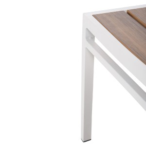 72533 ΚΑΡΕΚΛΑ ΑΛΟΥΜΙΝΙΟΥ SAGA HM6063.01 ΛΕΥΚΗ ΜΕ POLYWOOD 46x52x86Υεκ.