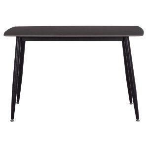 72549 ΤΡΑΠΕΖΙ RAVEN HM9854.02 ΚΕΡΑΜΙΚΟ TOP ΜΑΥΡΟ ΜΑΡΜΑΡΟ-ΜΑΥΡΟ ΜΕΤΑΛΛΟ 120x70x73Υεκ.
