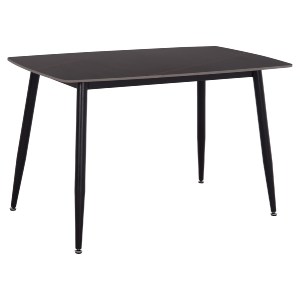 72549 ΤΡΑΠΕΖΙ RAVEN HM9854.02 ΚΕΡΑΜΙΚΟ TOP ΜΑΥΡΟ ΜΑΡΜΑΡΟ-ΜΑΥΡΟ ΜΕΤΑΛΛΟ 120x70x73Υεκ.