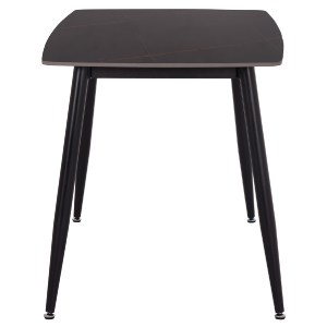 72549 ΤΡΑΠΕΖΙ RAVEN HM9854.02 ΚΕΡΑΜΙΚΟ TOP ΜΑΥΡΟ ΜΑΡΜΑΡΟ-ΜΑΥΡΟ ΜΕΤΑΛΛΟ 120x70x73Υεκ.