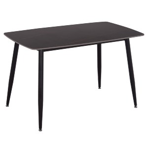 72549 ΤΡΑΠΕΖΙ RAVEN HM9854.02 ΚΕΡΑΜΙΚΟ TOP ΜΑΥΡΟ ΜΑΡΜΑΡΟ-ΜΑΥΡΟ ΜΕΤΑΛΛΟ 120x70x73Υεκ.