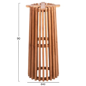 72565 ΒΑΣΗ BAR STAND ΕΣΩΤ.ΧΩΡΟΥ ΜΕΣ.ΥΨΟΥΣ ΣΤΡΟΓΓΥΛΗ FRANTZ HM9857.11 MINDI ΞΥΛΟ ΣΕ ΦΥΣΙΚΟ Φ40x90Υεκ.