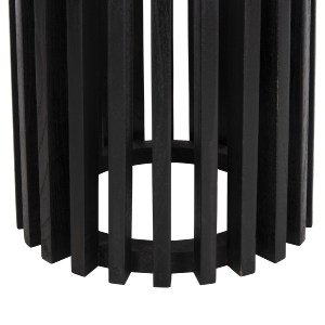 72566 ΒΑΣΗ BAR STAND ΣΤΡΟΓΓΥΛΗ FRANTZ HM9857.12 MINDI ΞΥΛΟ ΣΕ ΜΑΥΡΟ Φ40x90Υεκ.